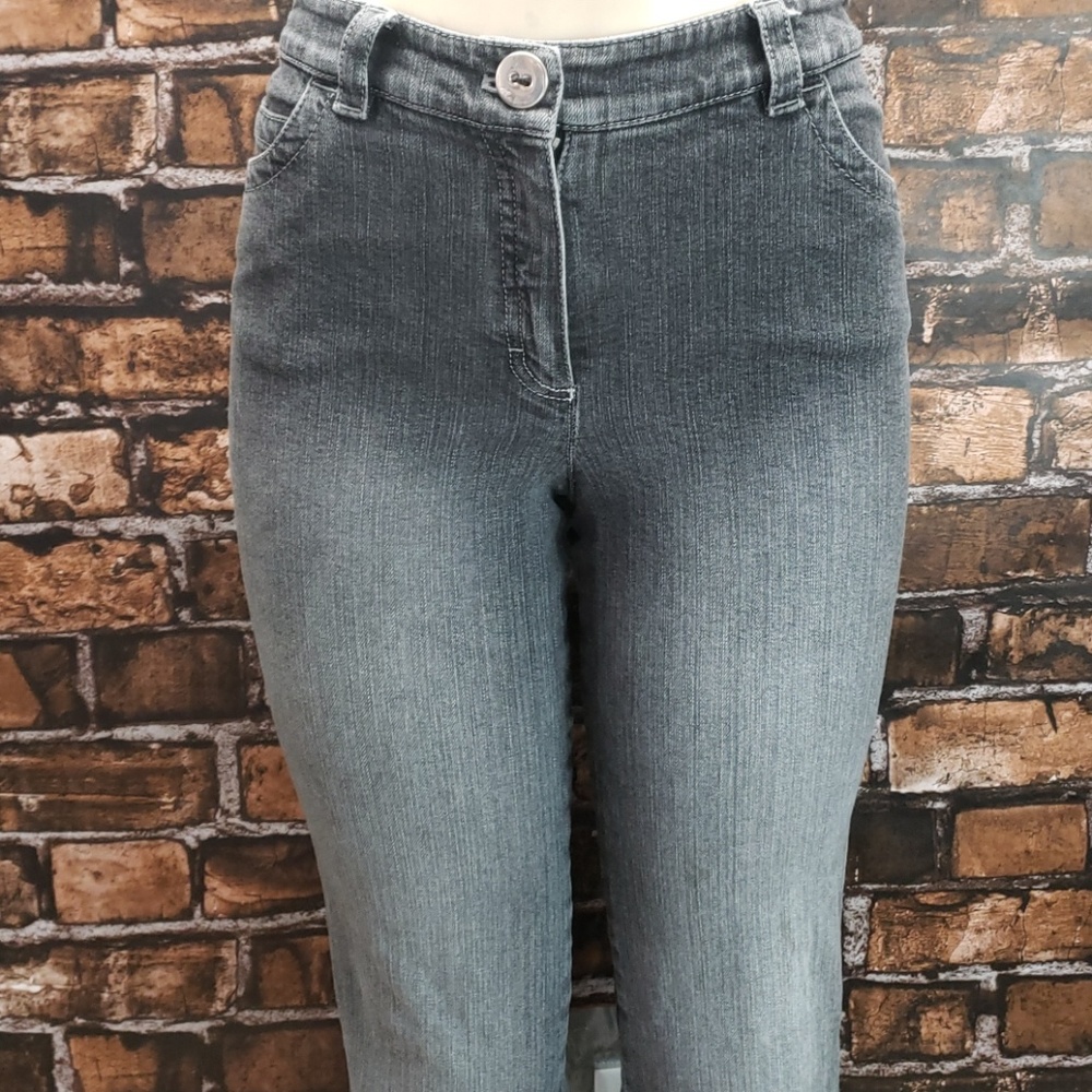 Escada Gray Jeans Slightly Flair Size 38